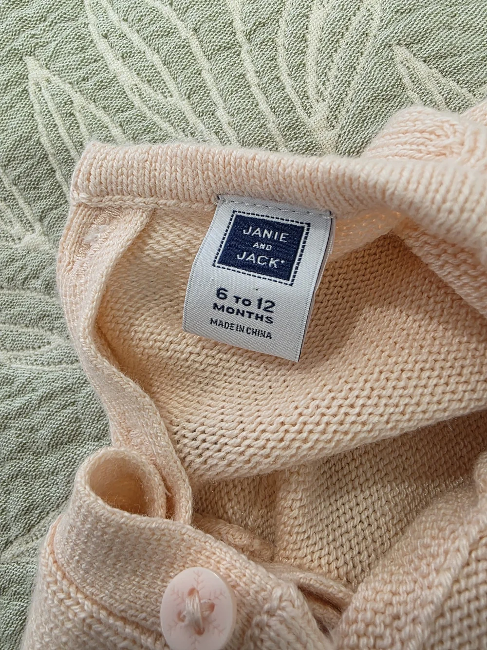 Janie and Jack Pink Knit Dress with Gray Sheep Border
